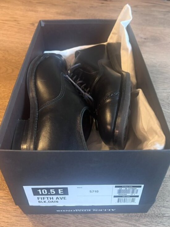 Fifth Avenue Cap-toe Oxford Dress Shoe with Dainite Sole, Black, Size 10.5 E main image 5